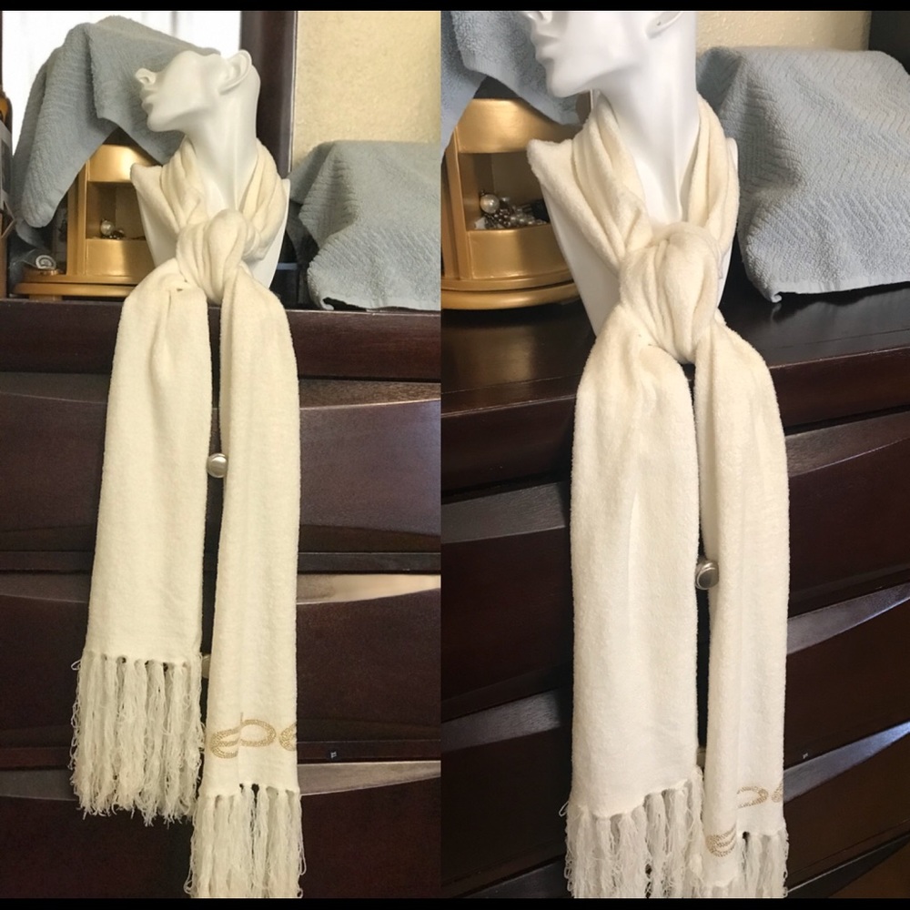 Bebe White Scarf